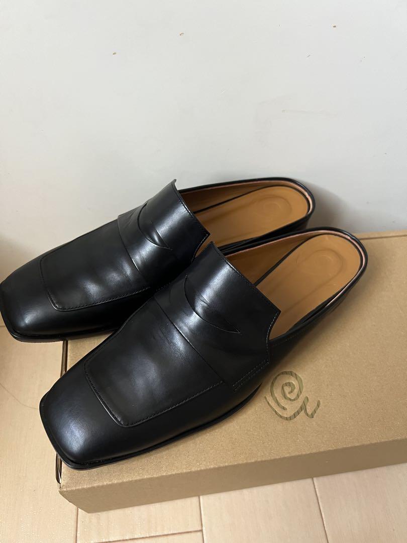ROKU ロク OE オーエ SQUARE TOE SHOES ブラック ROKU (Rok) OE (O.E.) Square Toe Shoes