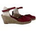 Ilse Jacobsen Wedge Espadrille Sandals Pink Suede 40 New