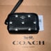 NWT COACH Pouch Wristlet w Star Print CW413 Black Pebbled Leather & Silver Star