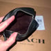 NWT COACH Pouch Wristlet w Star Print CW413 Black Pebbled Leather & Silver Star