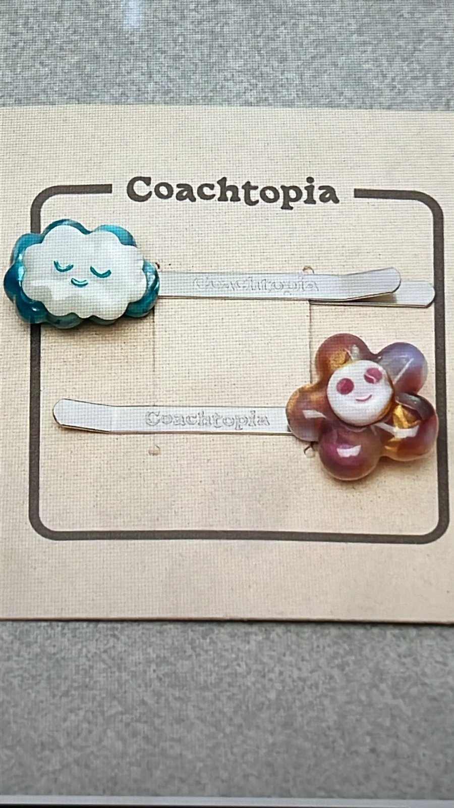 COACH COACHTOPIA FLOWER AND HAIR CLOUD CLIP SET
