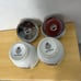 Vintage Pair Set 2 Royal Worcester Evesham Egg Coddlers Plum & Berries 2x3.5”