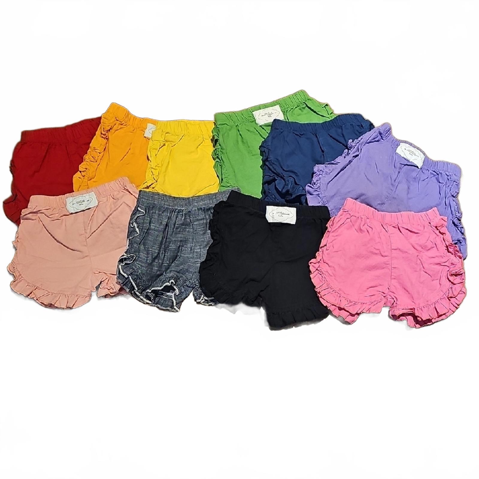 Bundle Of 10 Colorful Kids Ruffle Caroline Kate Shorts size 3T