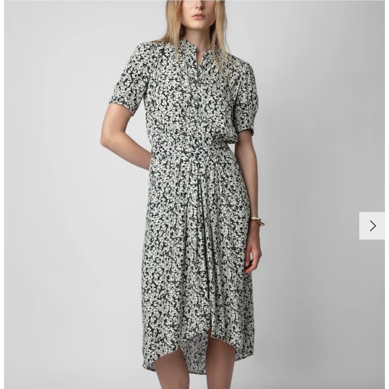 Zadig&Voltaire Women's Rima Crepe Bico Flowers Sz S Dress Pockets MSRP 434