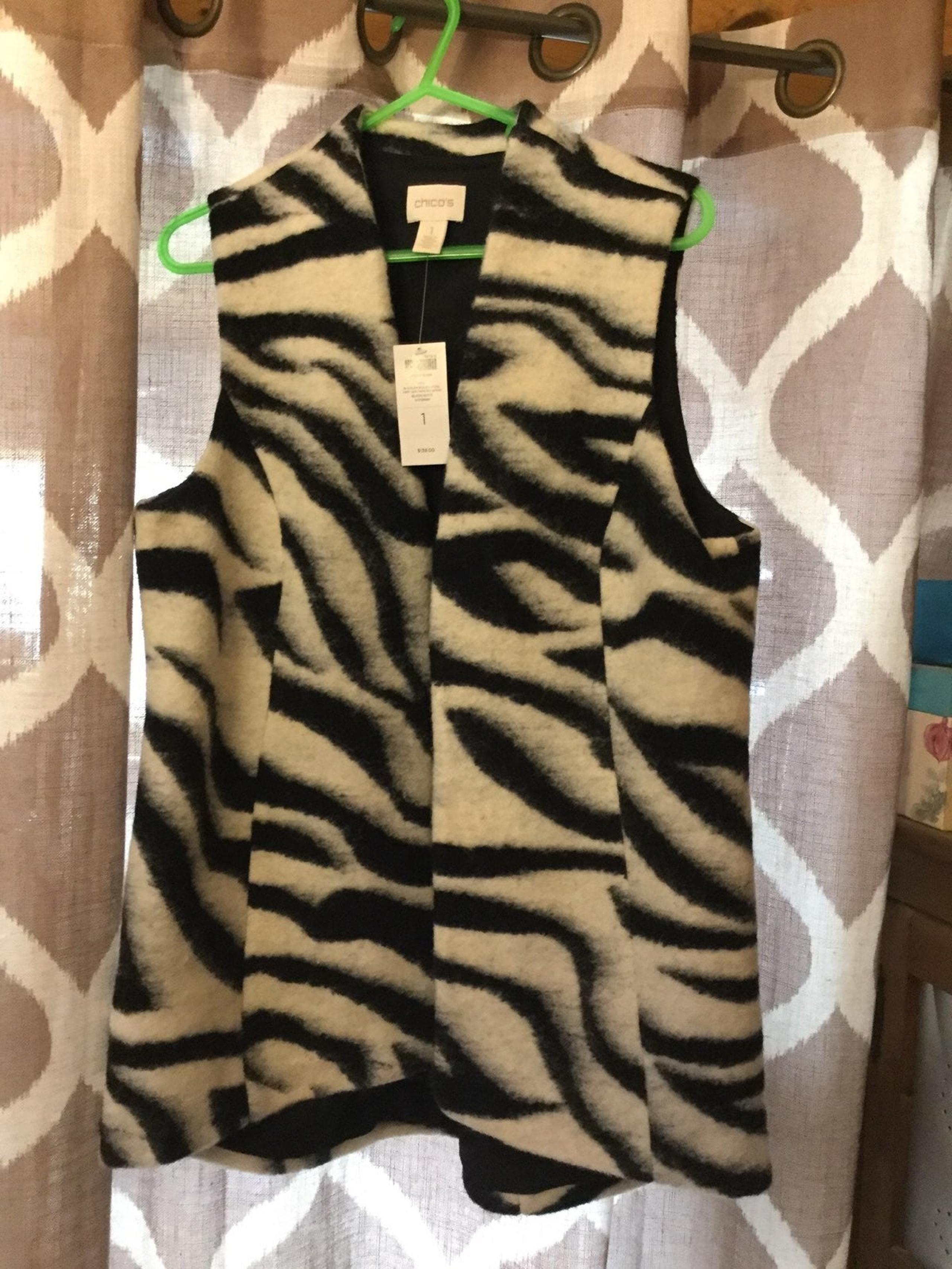 Zebra print vest