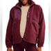 Free People x HATCH SMALL Hit The Slopes Fleece Jacket Deep Maroon