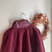 Free People x HATCH SMALL Hit The Slopes Fleece Jacket Deep Maroon