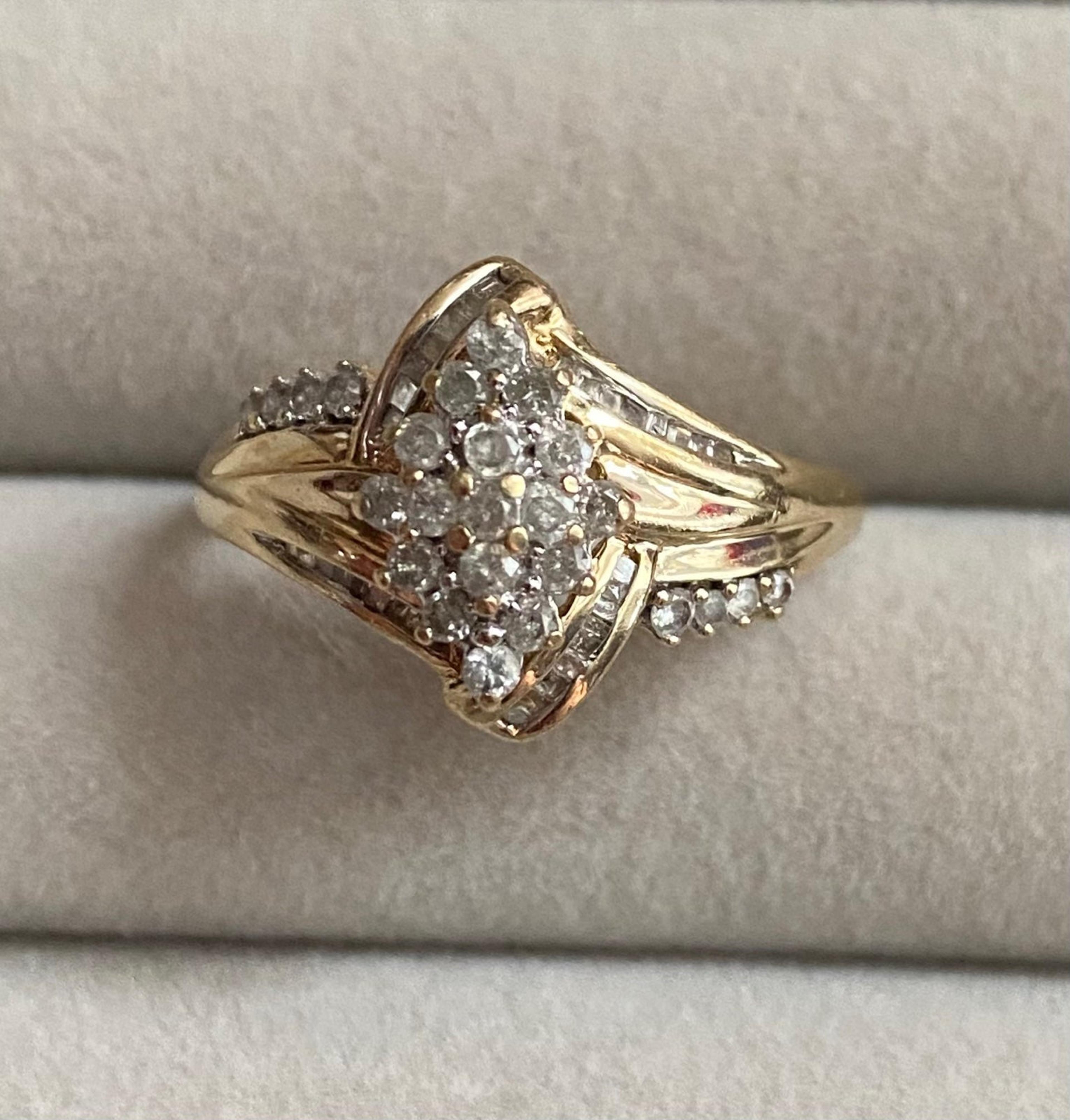 Jcpenney gold diamond rings Clearance