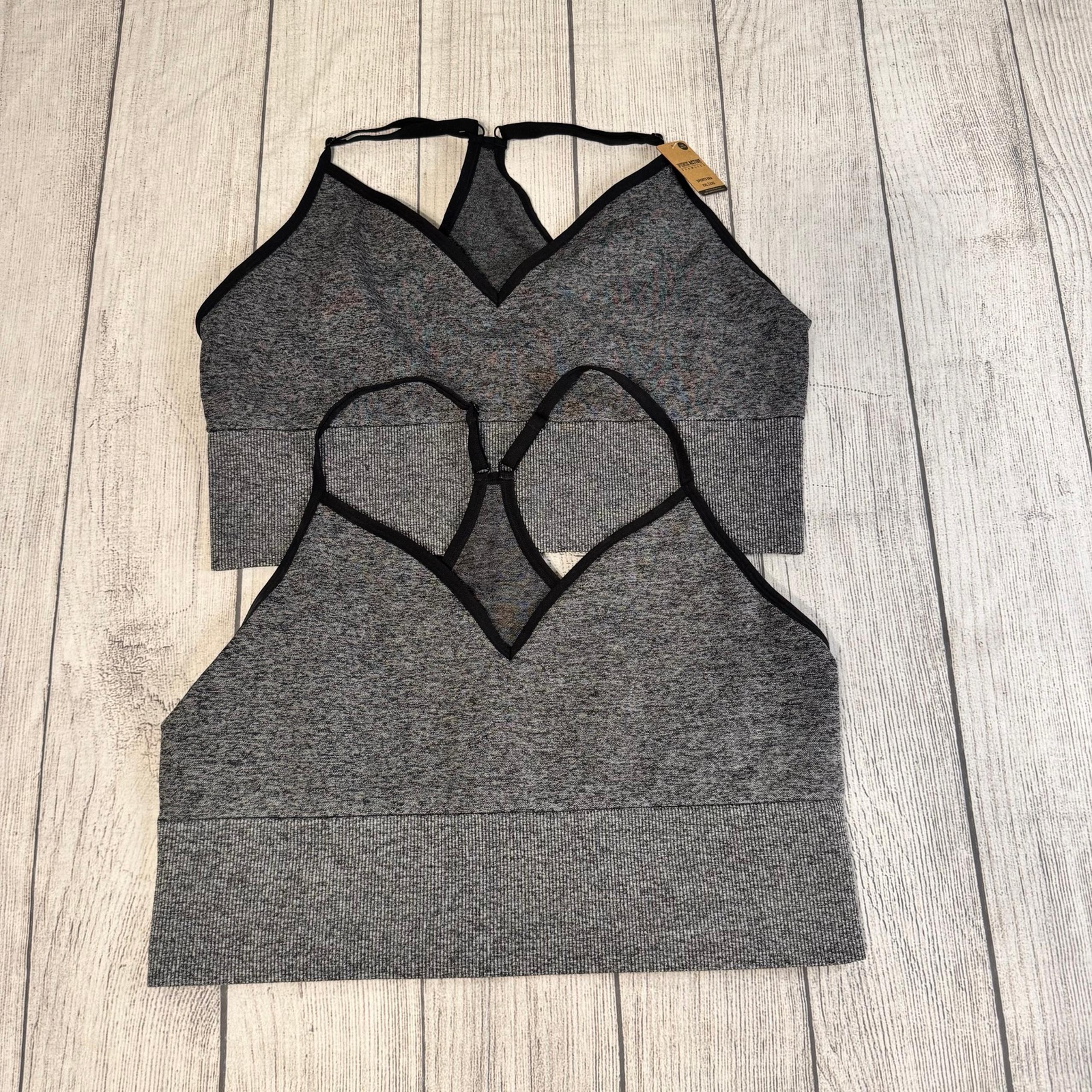 Pink Sports Bra Bundle New Gray & Black XXL Women/ Juniors Athletic Bra