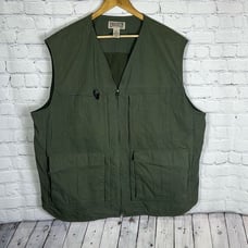 Duluth Trading Co. Working Man’s Vest 13 Pockets Full Zip Size 2XL Green 14251