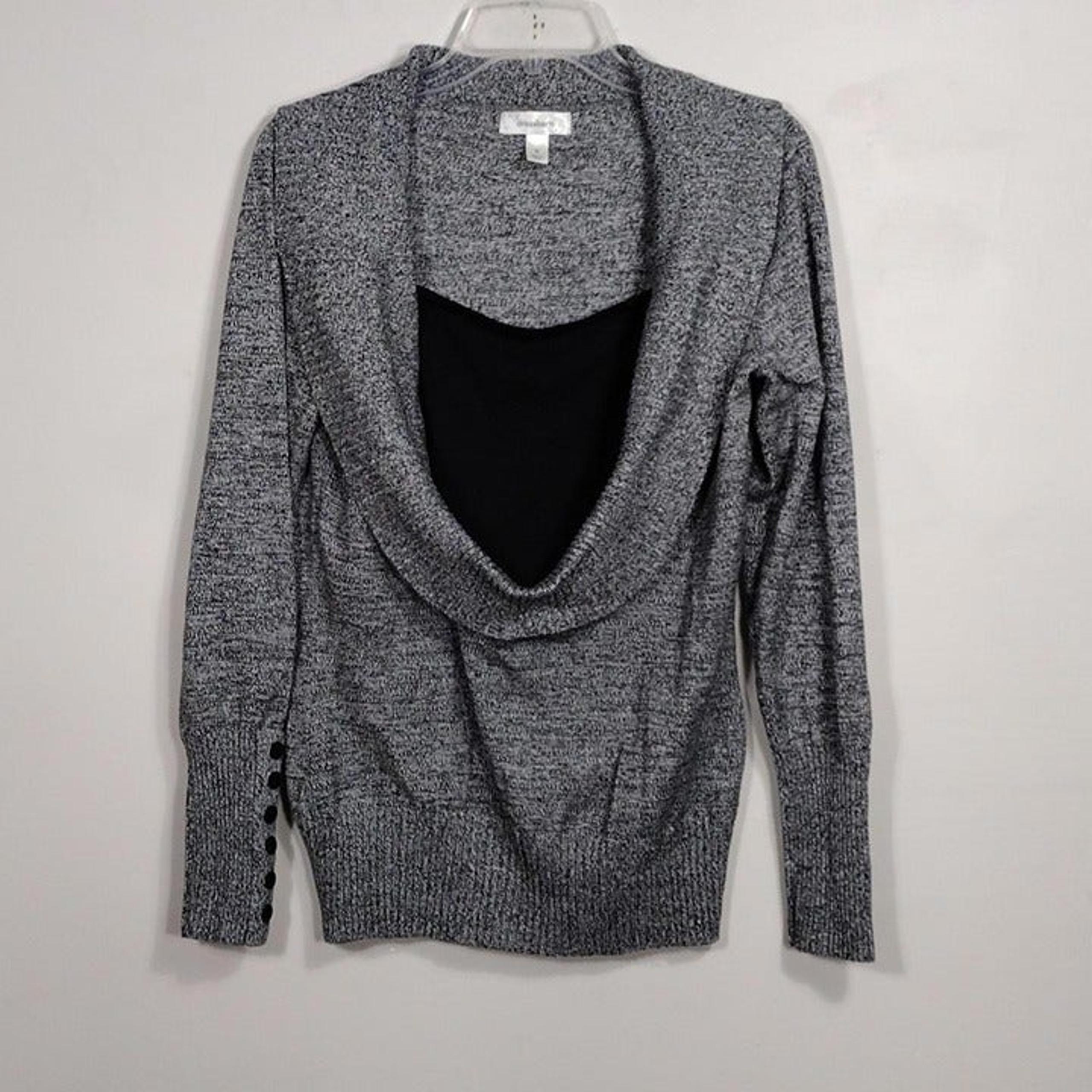 EUC Dress Barn cowl neck long sleeve sweater women gray size medium