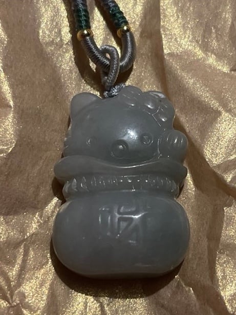 Certified Grade A - Burma Jade HK money bag pendant