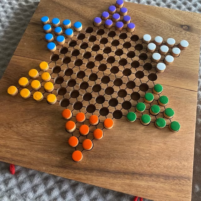 Chinese Checkers - wooden board game, wood board game, strategy game, game