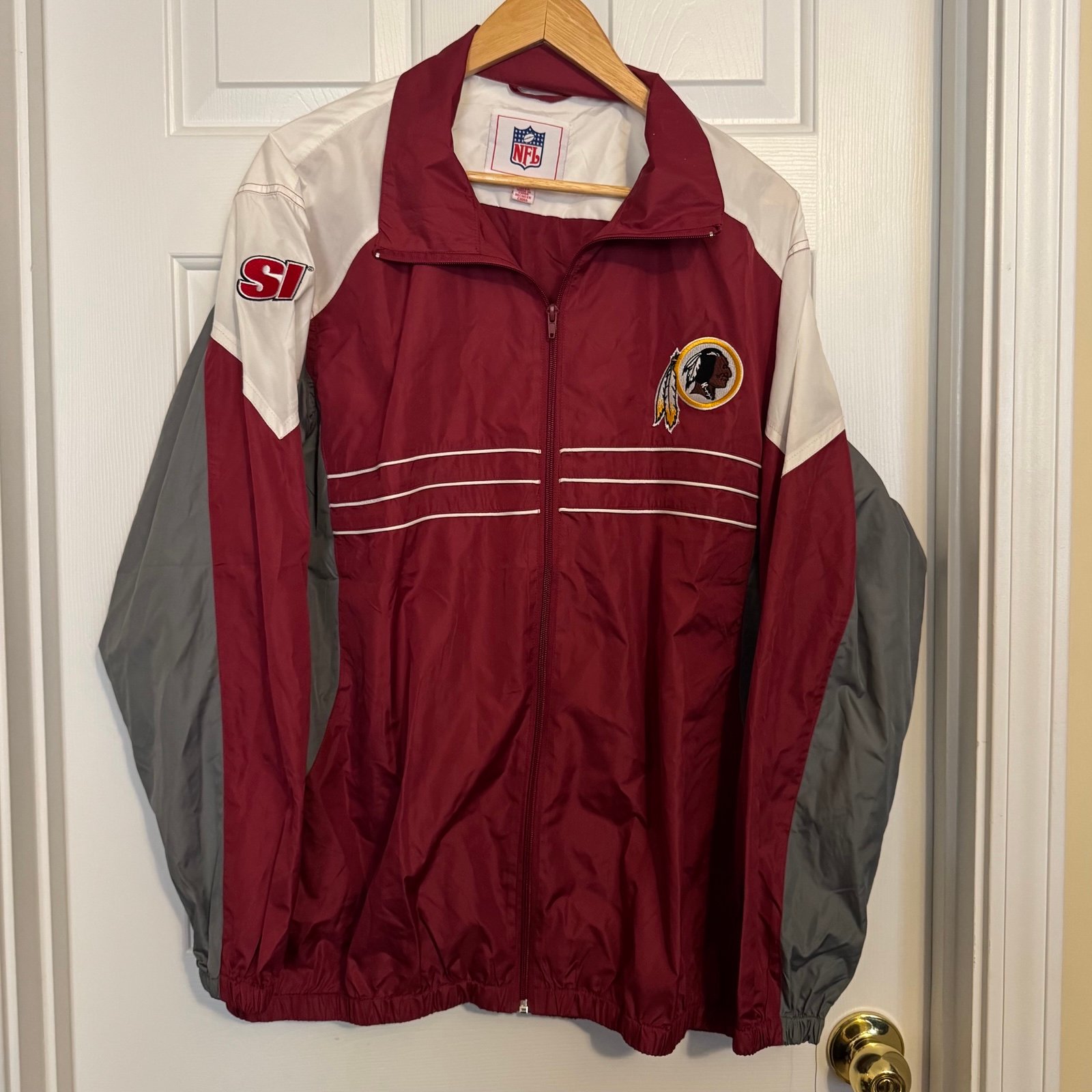 Vintage Washington Redskins (Commanders) Sports Illustrated Windbreaker Size XL