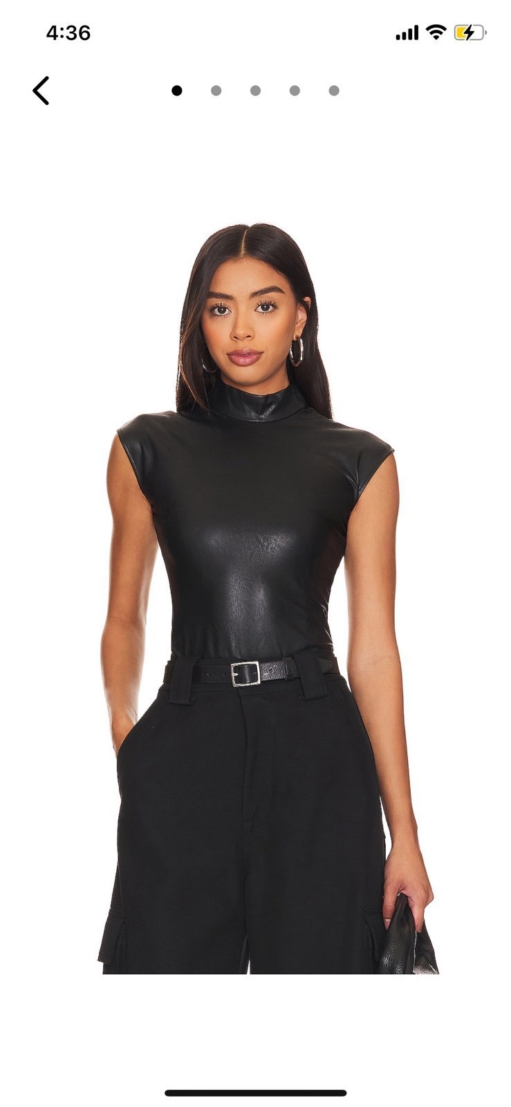 SPANX Mock Neck Bodysuit in Luxe Blck