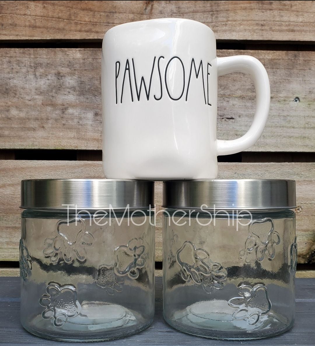 Pup Mug + 2 Glass Treat Canisters