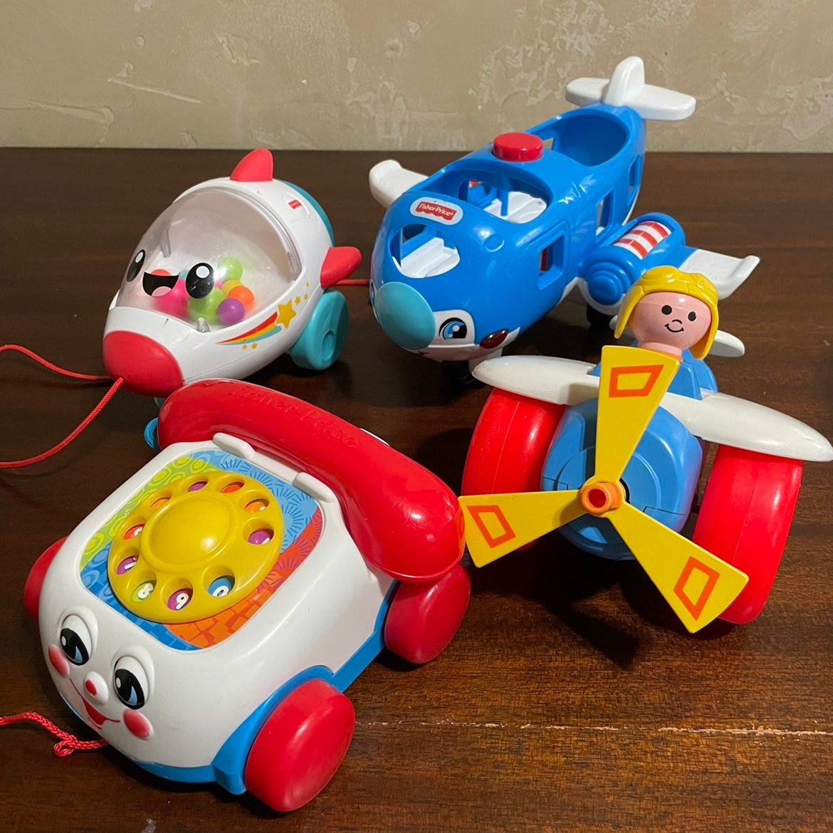 Bundle vintage Fisher Price toy vehicles