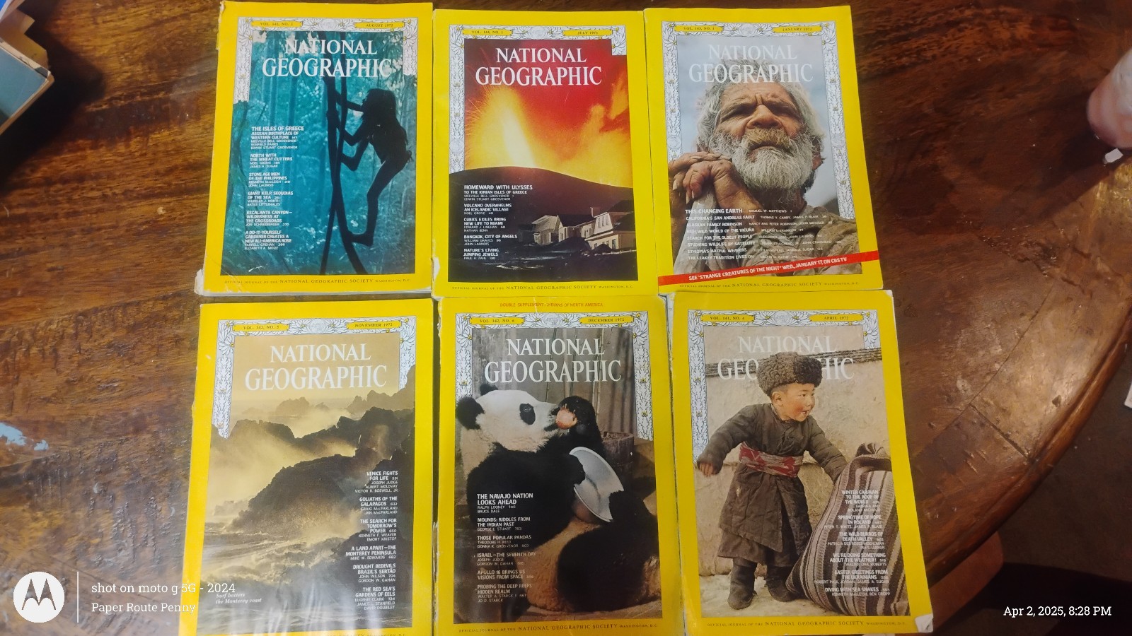 Stack of National Geographic Magazines
