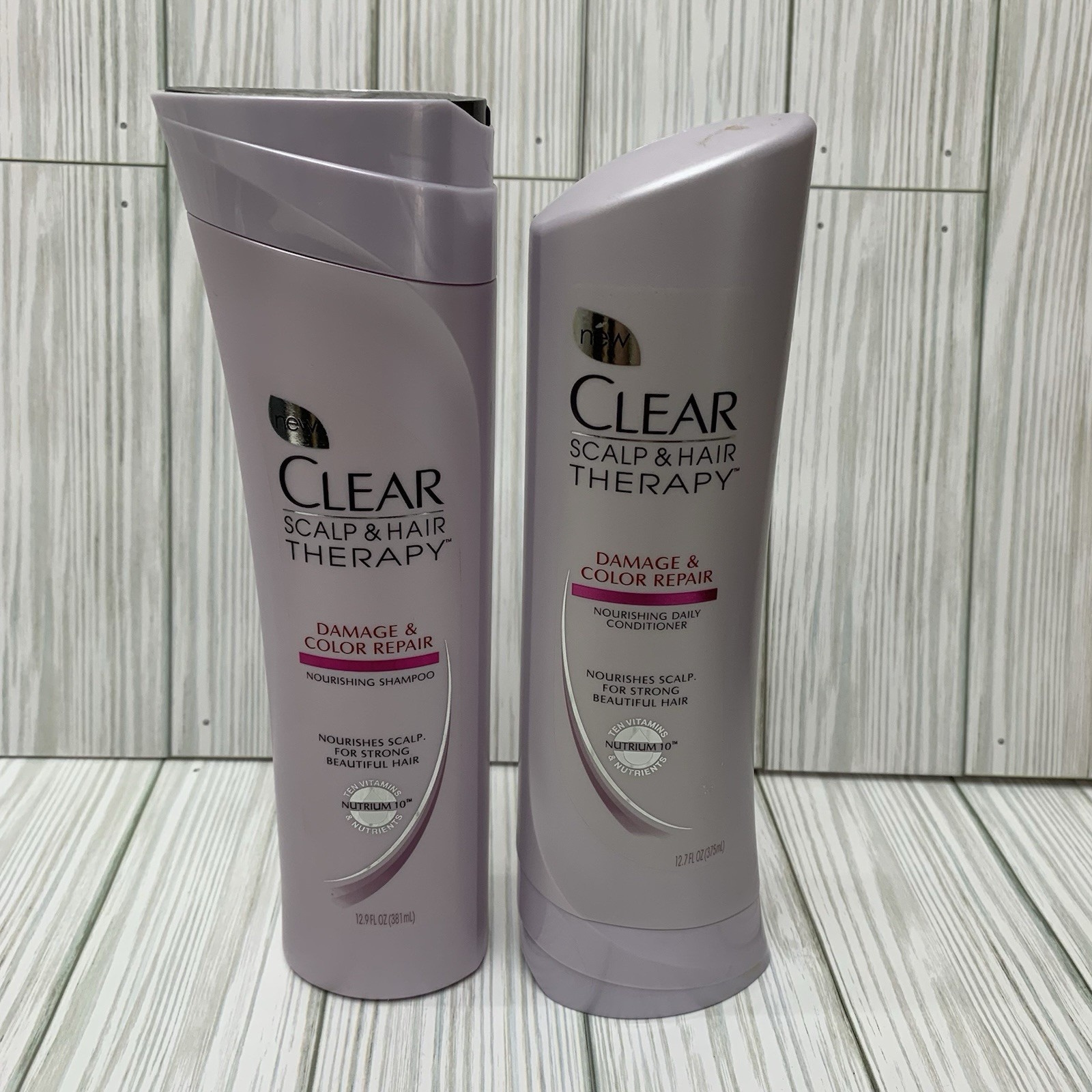 Clear Scalp and Hair Therapy Damage & Color Repair Shampoo & Conditioner 12.7 Oz