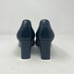 St. John Vintage Lina Pumps Heels Navy Leather Designer Spectator Women's Sz 6.5