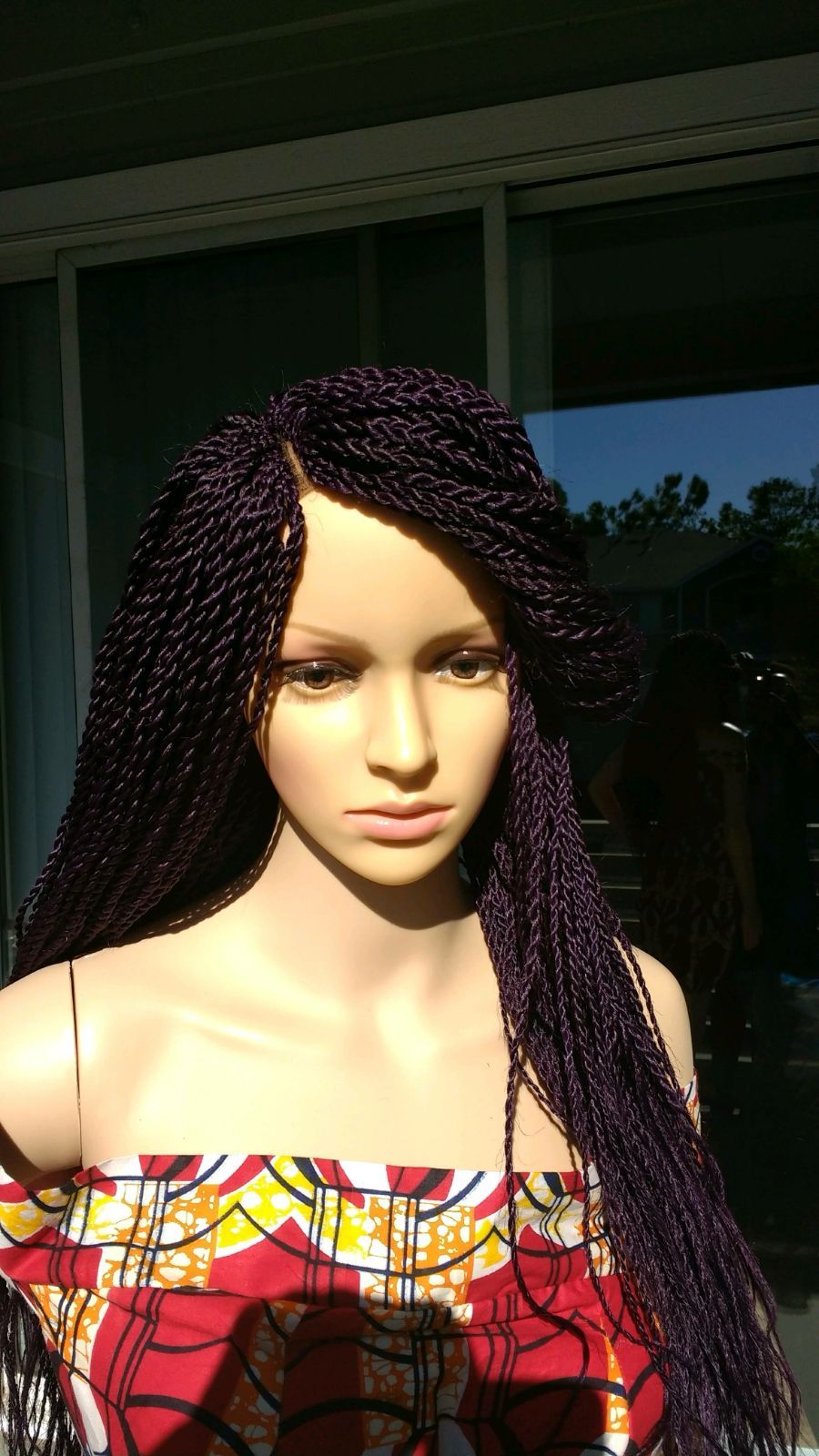 Purple twists braids. Professional. Fits