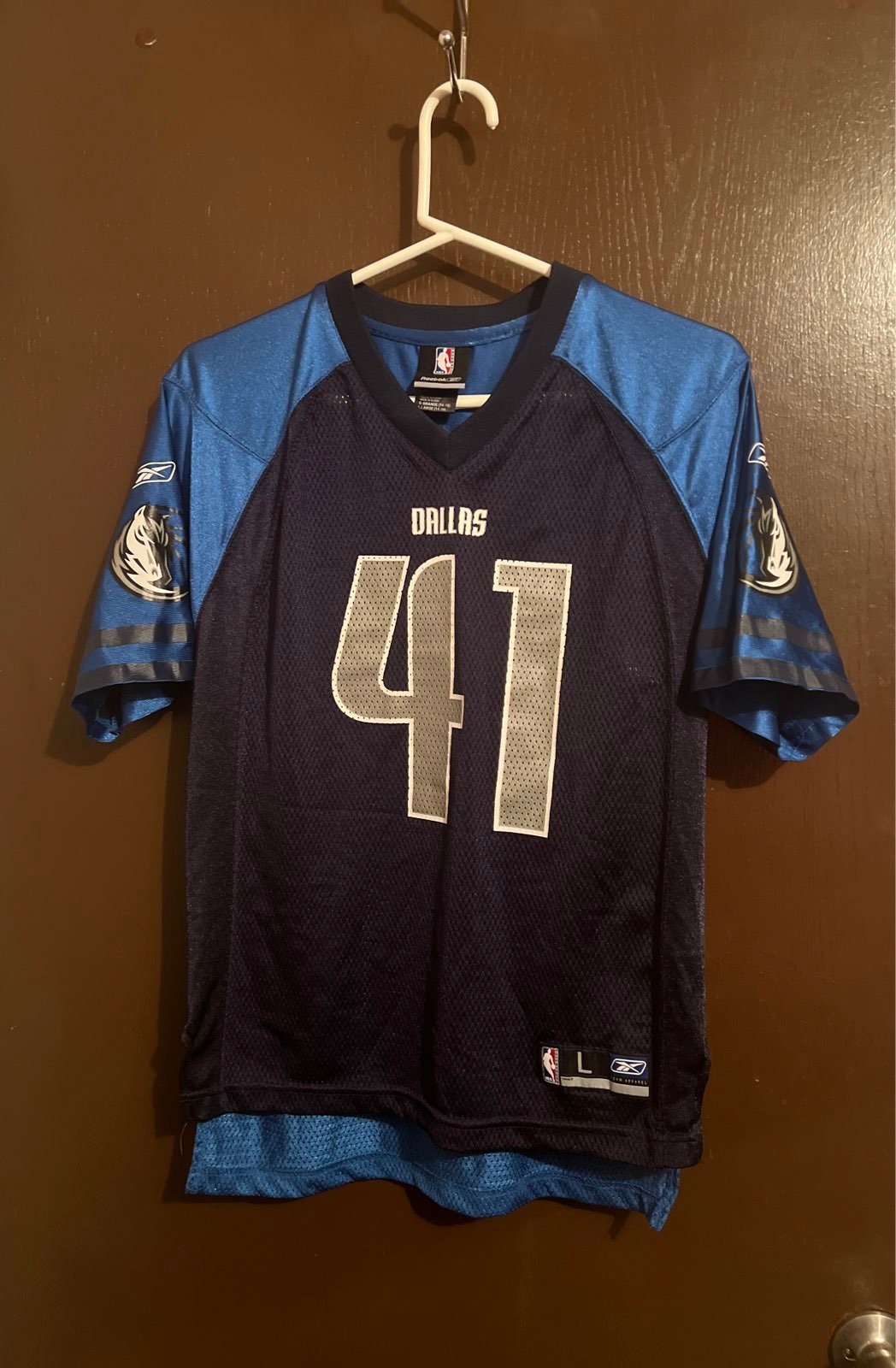 NBA Rbk Youth L Dallas Mavericks #41 Nowitzki Jersey