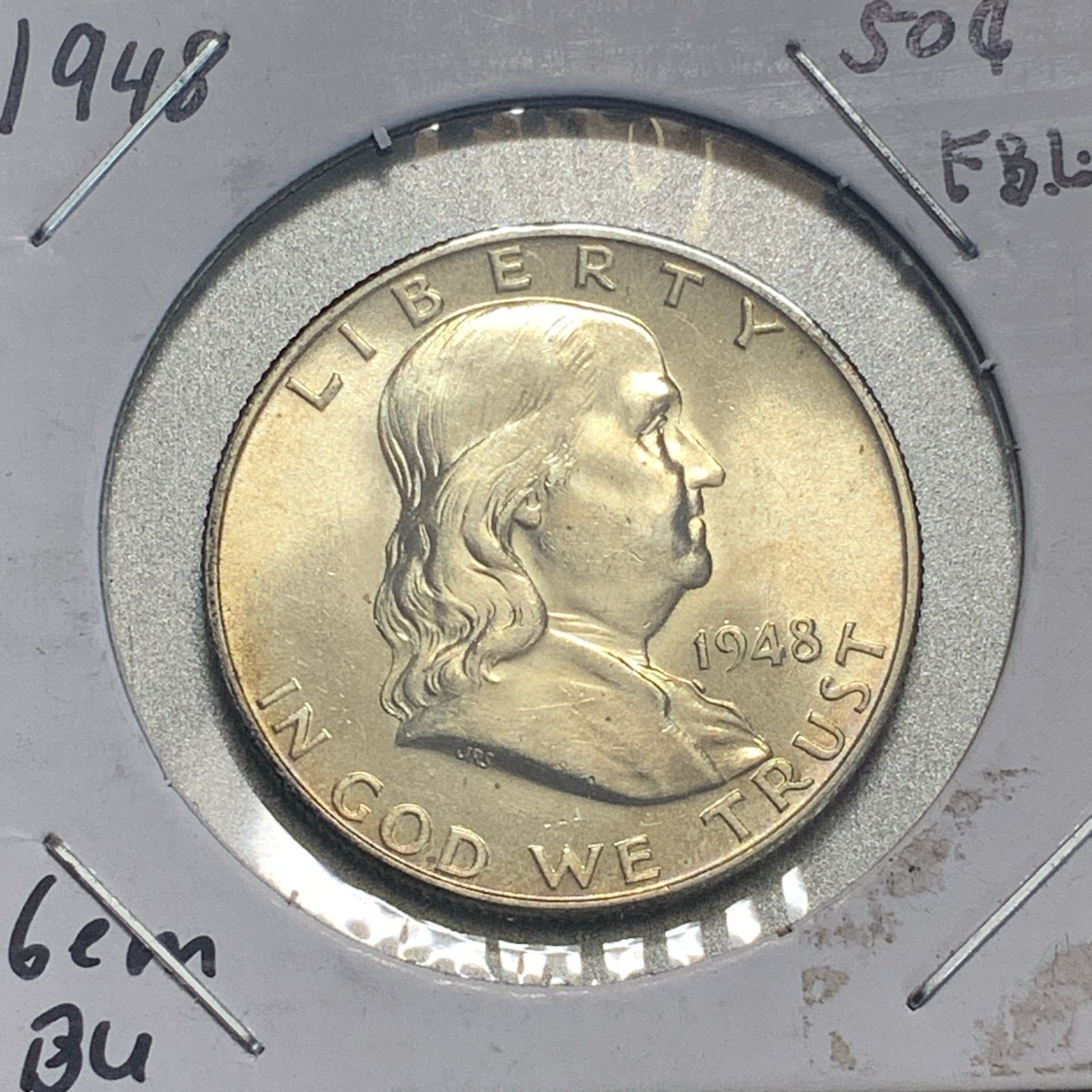 1948 Franklin Half Dollar FBL
