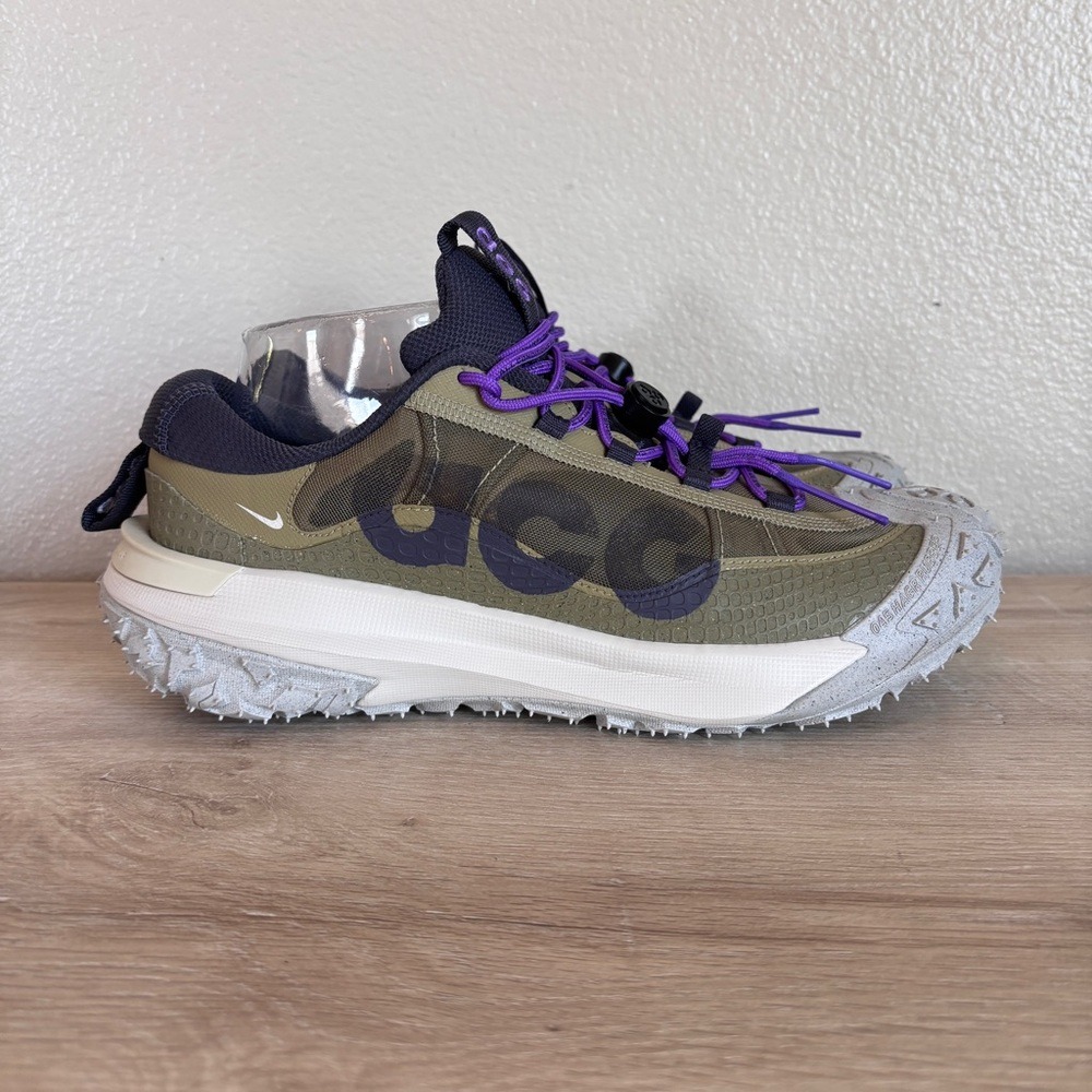 Nike ACG Mountain Fly 2 Low Olive and Purple Size 7.5