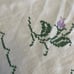Vintage cotton linen cross stitched tabl
