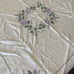 Vintage cotton linen cross stitched tabl