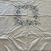Vintage cotton linen cross stitched tabl