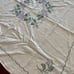 Vintage cotton linen cross stitched tabl
