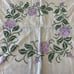 Vintage cotton linen cross stitched tabl