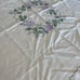 Vintage cotton linen cross stitched tabl