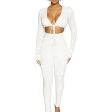 Naked Wardrobe The NW Tie U Down Jumpsuit