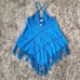 Free People FP Beach Viola Fauxchet Mini Malibu Blue Swimsuit Cover-up Large