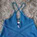 Free People FP Beach Viola Fauxchet Mini Malibu Blue Swimsuit Cover-up Large