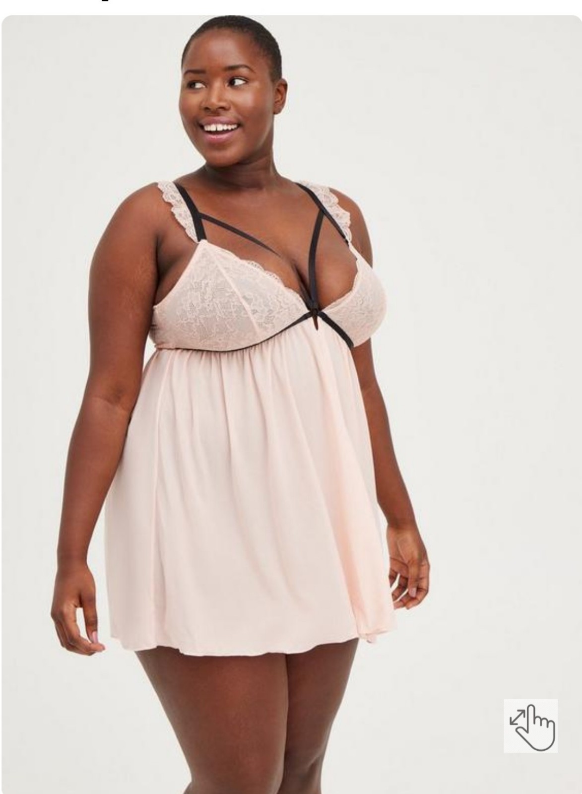 Mesh Cap Sleeve Strappy Babydoll