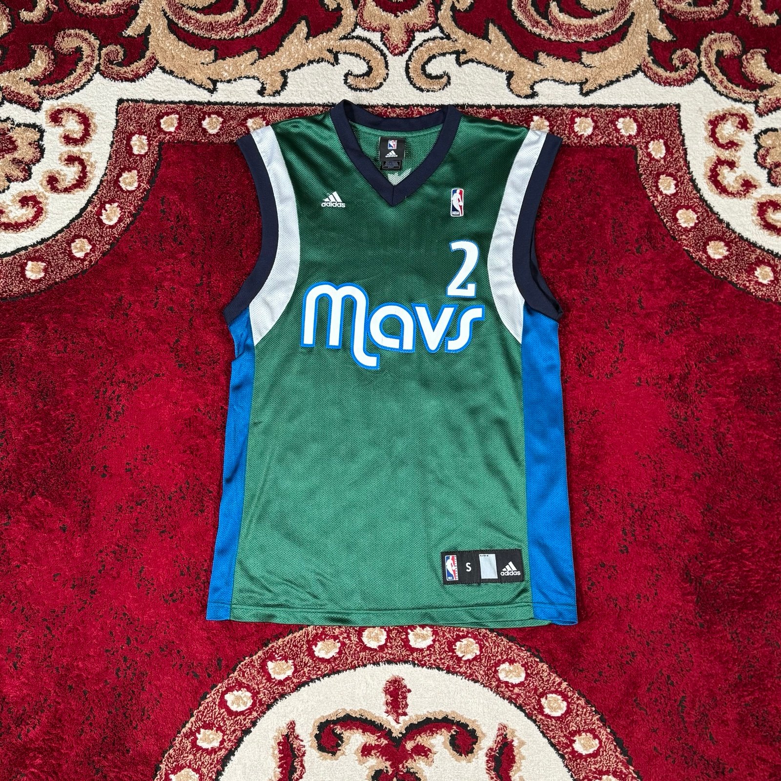 Adidas Dallas Mavericks #2 Jason Kidd Green Mavs NBA Basketball Jersey Size S