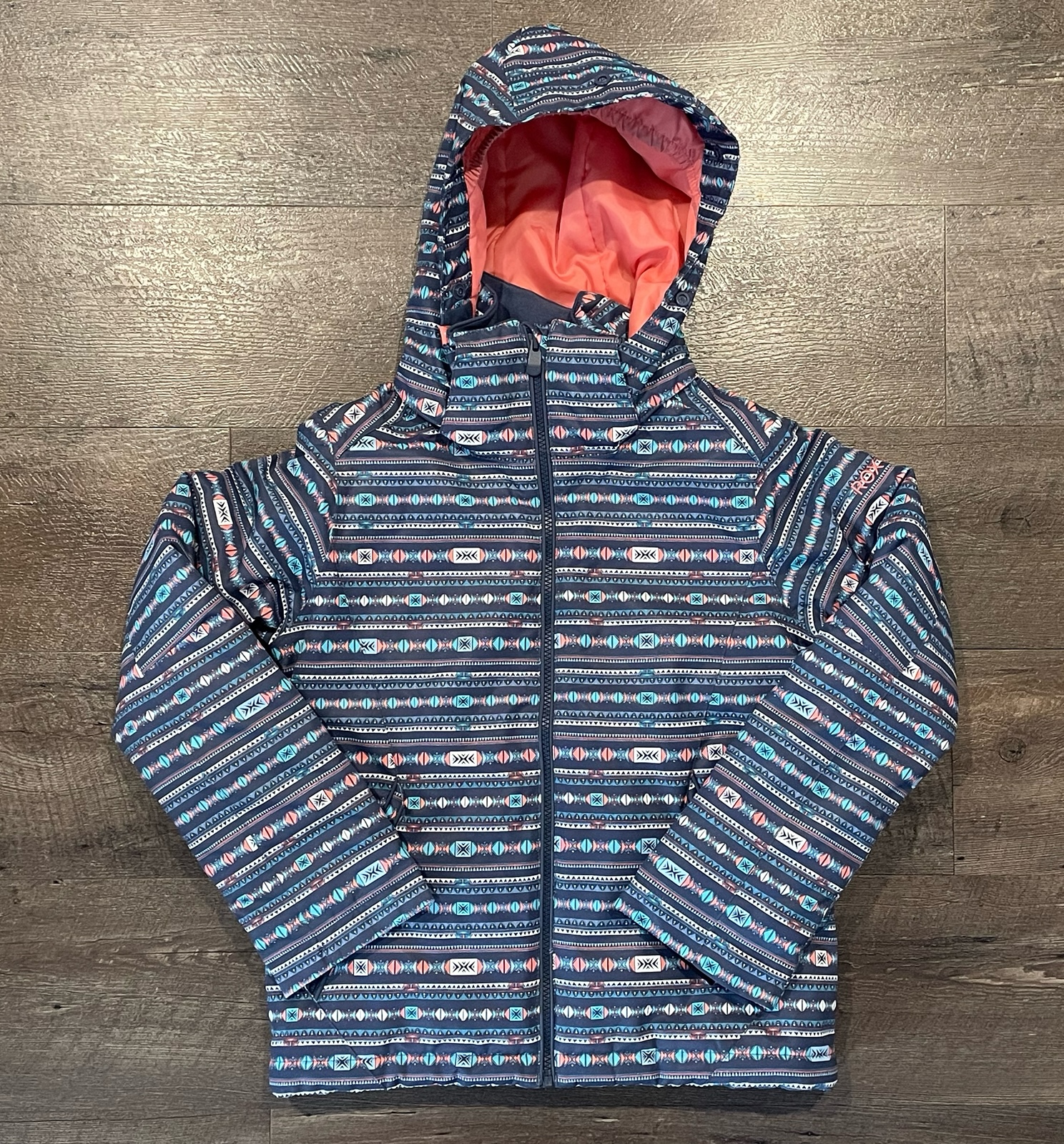 Roxy girls Blue American Pie Girl Snow Jacket Insulated Jacket Size 10 Medium