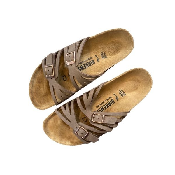 Birkenstock Womens Mocha Granada Birkibuc Leather Slide Sandals Size 5