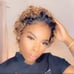 Ombre 13x1 Pixie Cut Lace Front Wigs Human Hair For Black Women Short Curl