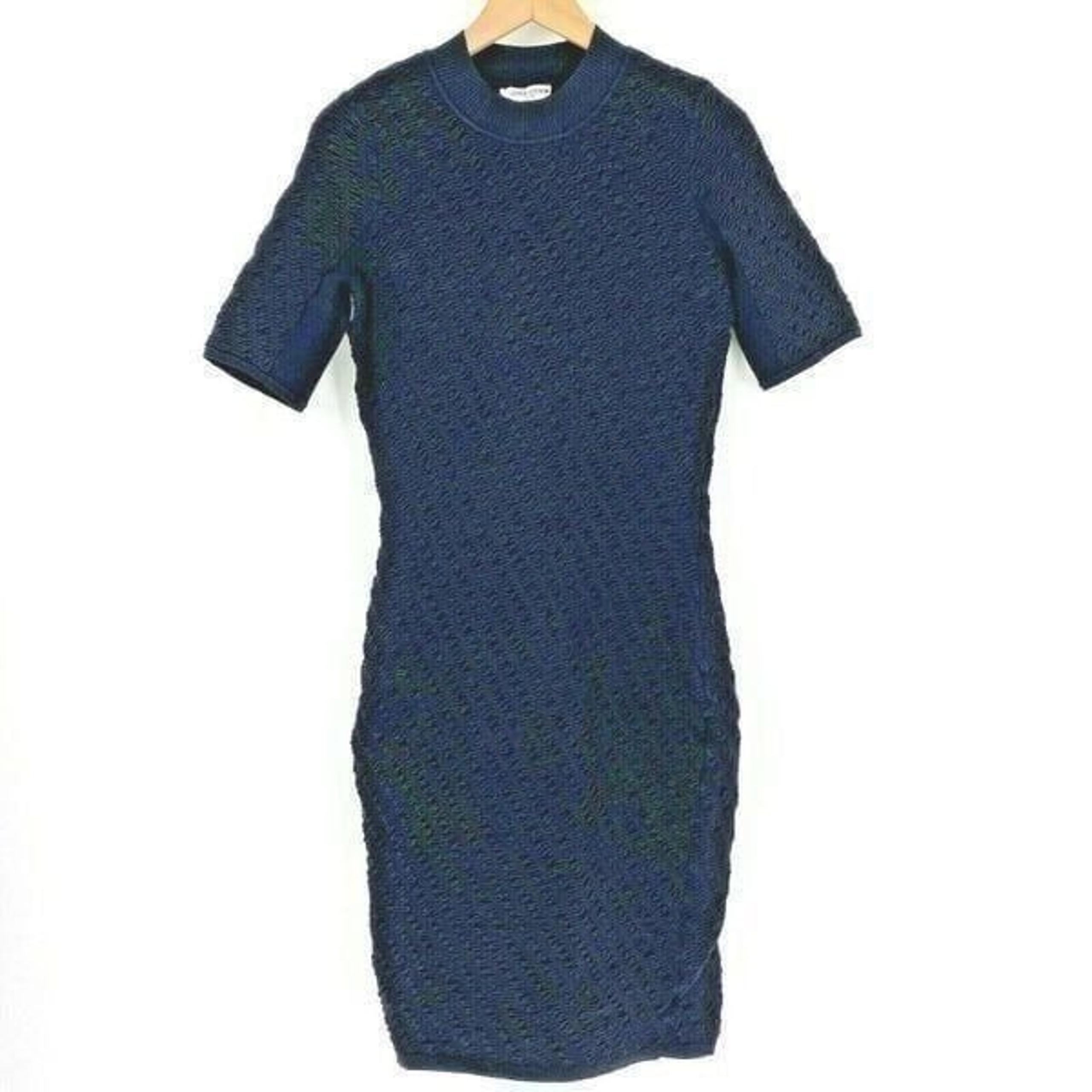 Opening Ceremony Dress Texture Mock Neck
