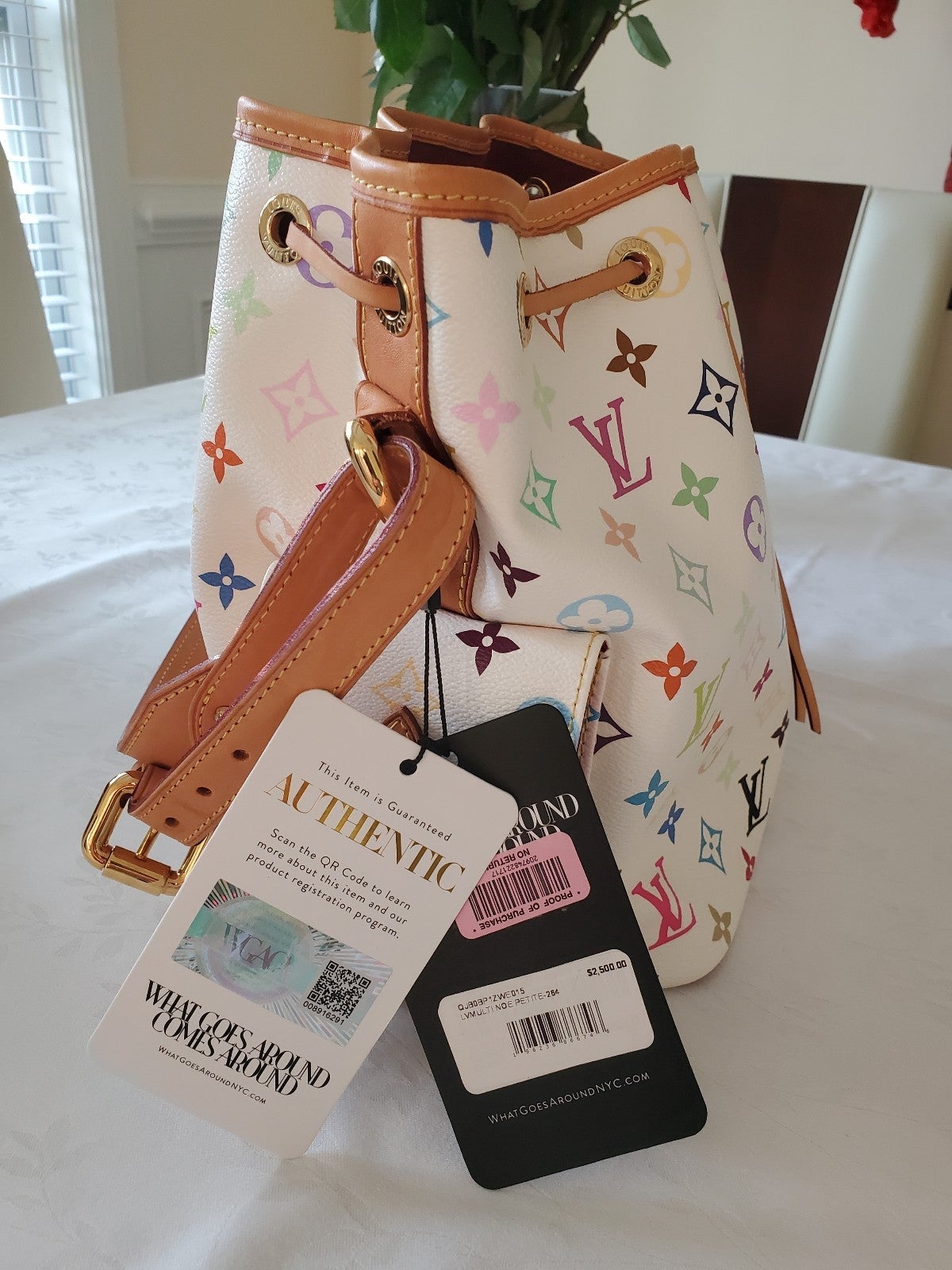 Louis Vuitton Limited Edition Multicolor Noe Petit in White Monogram