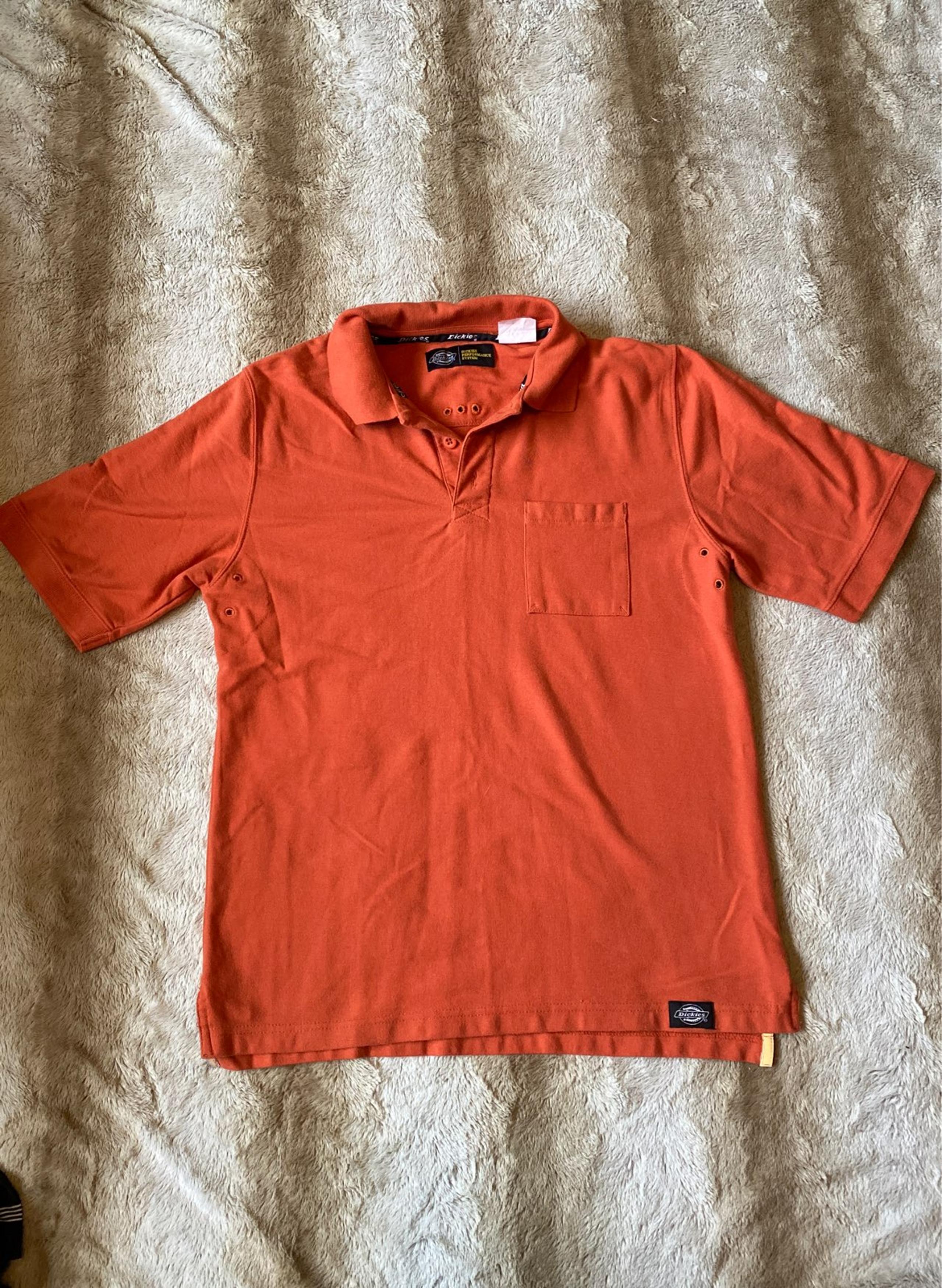 Mens Dickies Orange Polo Shirt Medium