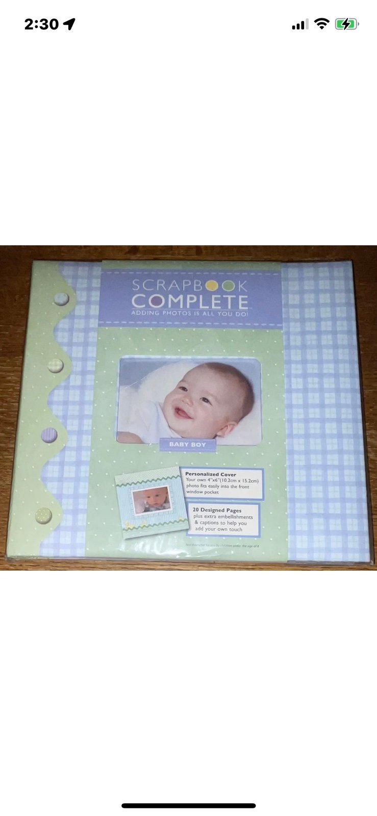 New Tapestry By RC Gibson Complete Scrapbook Photo Memory Album 12x12 Baby Boy