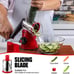 Geedel Rotary Cheese Grater, Kitchen Mandoline Vegetable Slicer with 3 Interchan