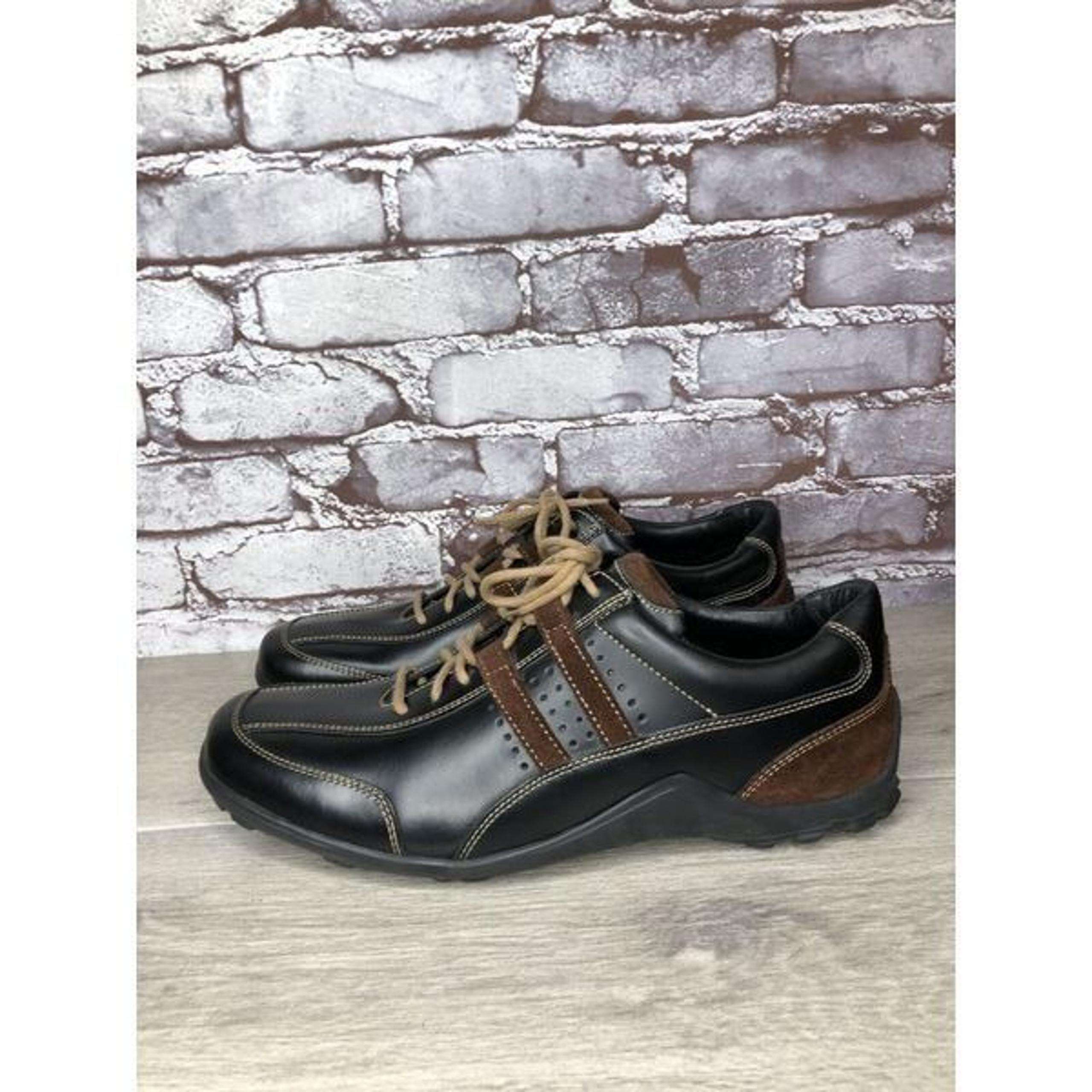 Cole Haan Country Black Brown Leather Vibram Soles Oxfords Men Sz 11M US/44EU