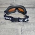 Vintage Bugz Low Profile Black Frame Orange Lens Snowboard Ski Goggles