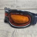 Vintage Bugz Low Profile Black Frame Orange Lens Snowboard Ski Goggles